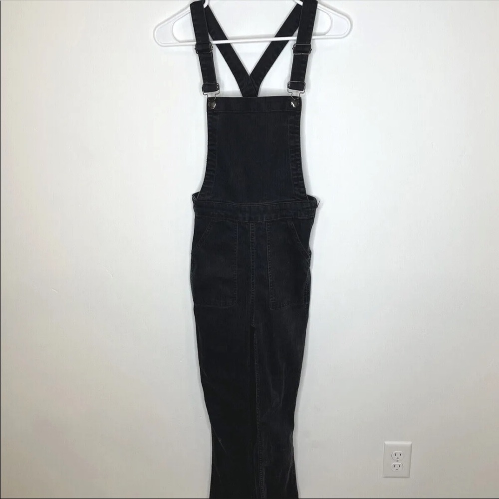 Madewell black ankle length overalls w/ side zipper